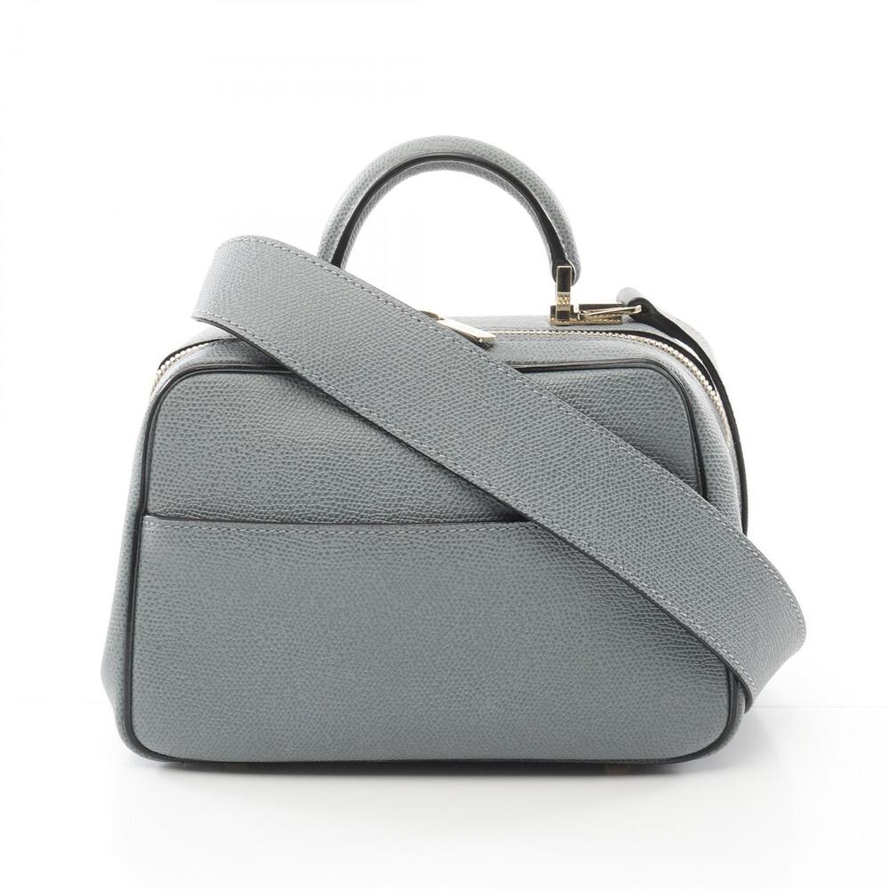 Valextra Esse Handbag Leather Blue